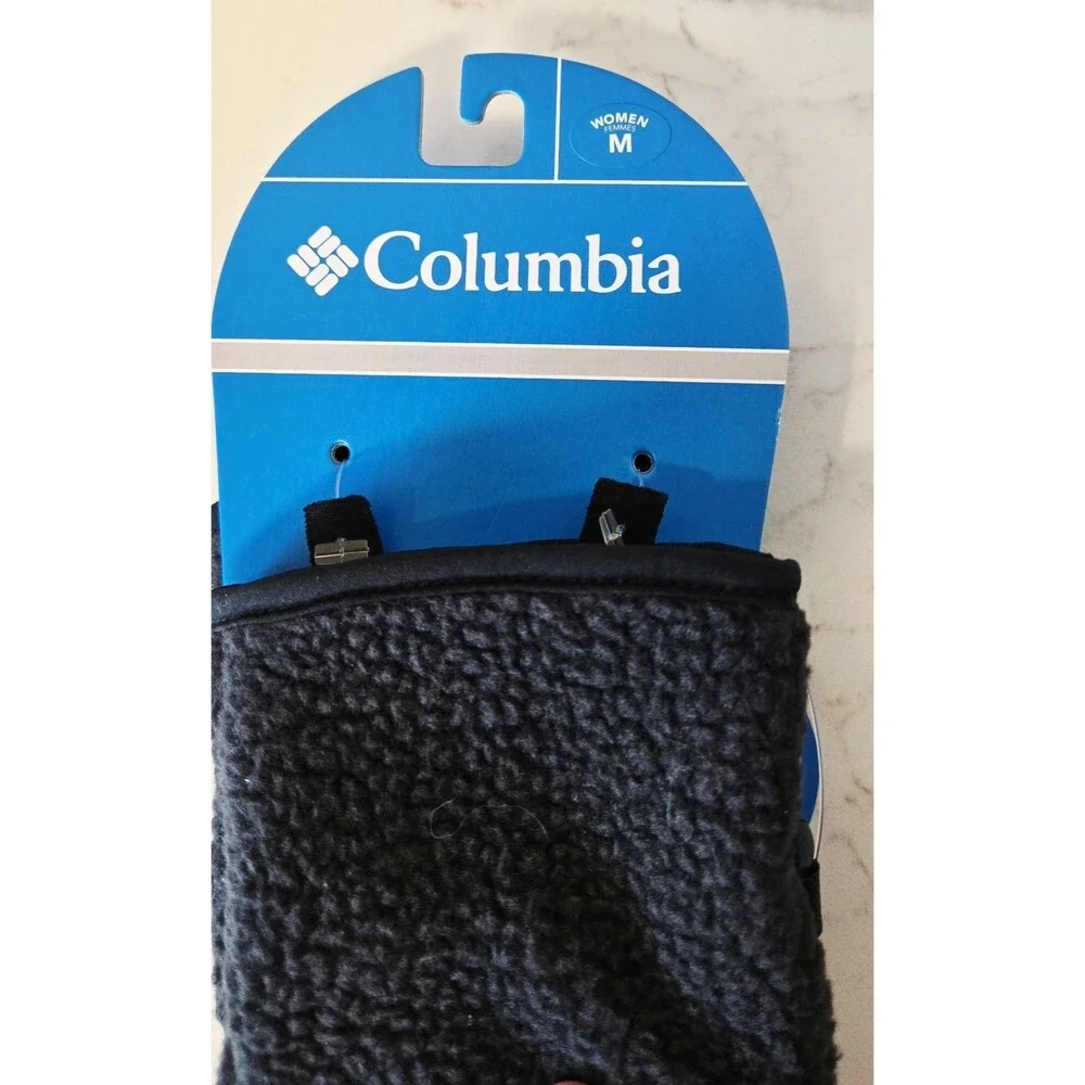 Columbia Womens Helvetia II Sherpa Fleece Gloves M Medium Black Touchscreen New